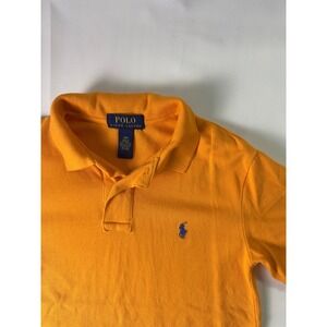 Polo Ralph Lauren Boys Sz Small (7-8) Polo Shirt Classic Pony Logo Orange Cotton
